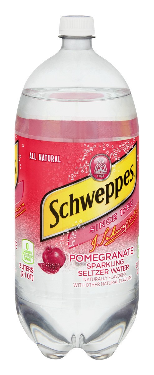 slide 2 of 9, Schweppes Pomegranate Sparkling Seltzer Water- 2 liter, 2 liter