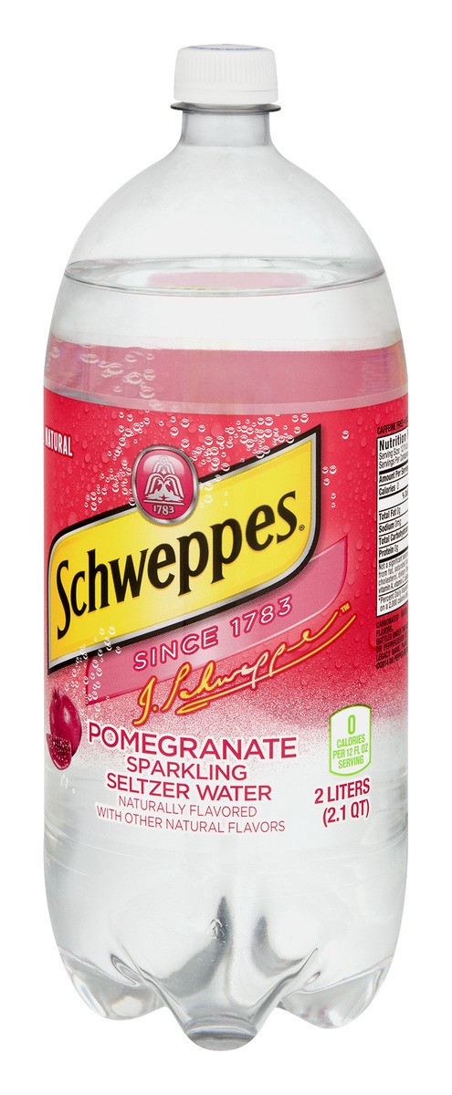 slide 6 of 9, Schweppes Pomegranate Sparkling Seltzer Water- 2 liter, 2 liter