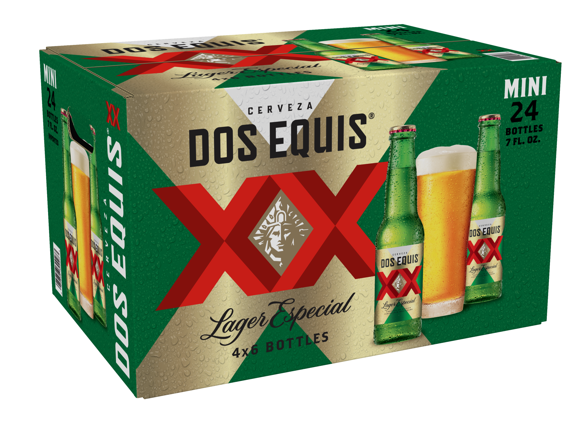 slide 1 of 1, Dos Equis Mexican Lager Beer, 4x6 Pack, 7 fl oz Bottles, 24 ct