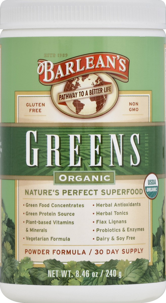 slide 1 of 1, Barlean's Greens 8.46 oz, 8.46 oz