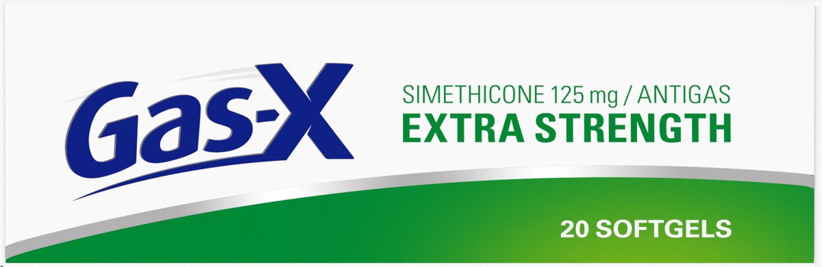 slide 8 of 9, Gas-X Extra Strength Gas Relief Softgels with Simethicone 125 mg - 20 Count, 20 ct