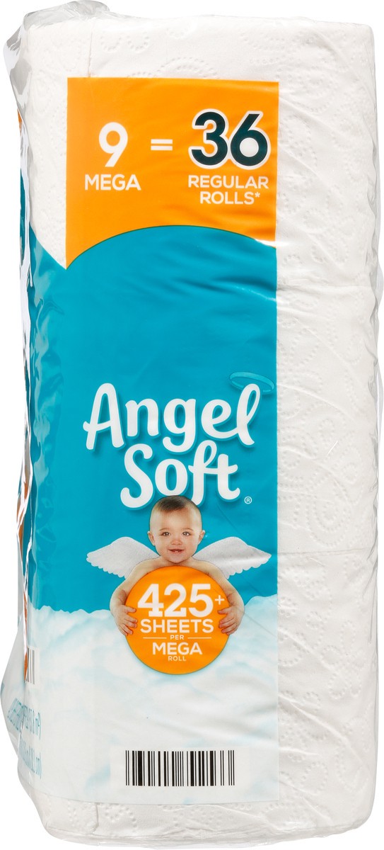 slide 9 of 11, Angel Soft 2-Ply Mega Rolls Unscented Bathroom Tissue 9 ea, 9 ct