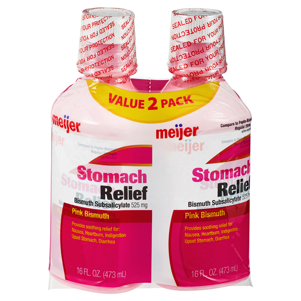 slide 1 of 1, Meijer Stomach Relief Regular Strength Liquid, 2/16 oz