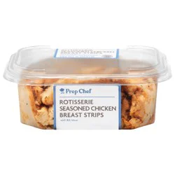 Prep Chef Rotisserie Seasoned Chicken Breast Strips with Rib Meat