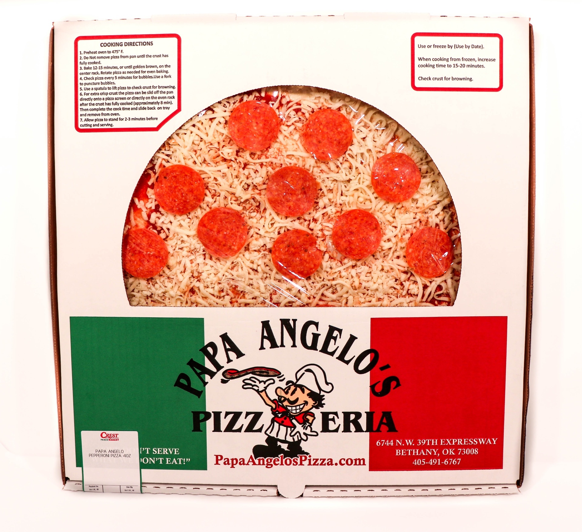 slide 1 of 1, Papa Angelo's Pepperoni Pizza, 40 oz
