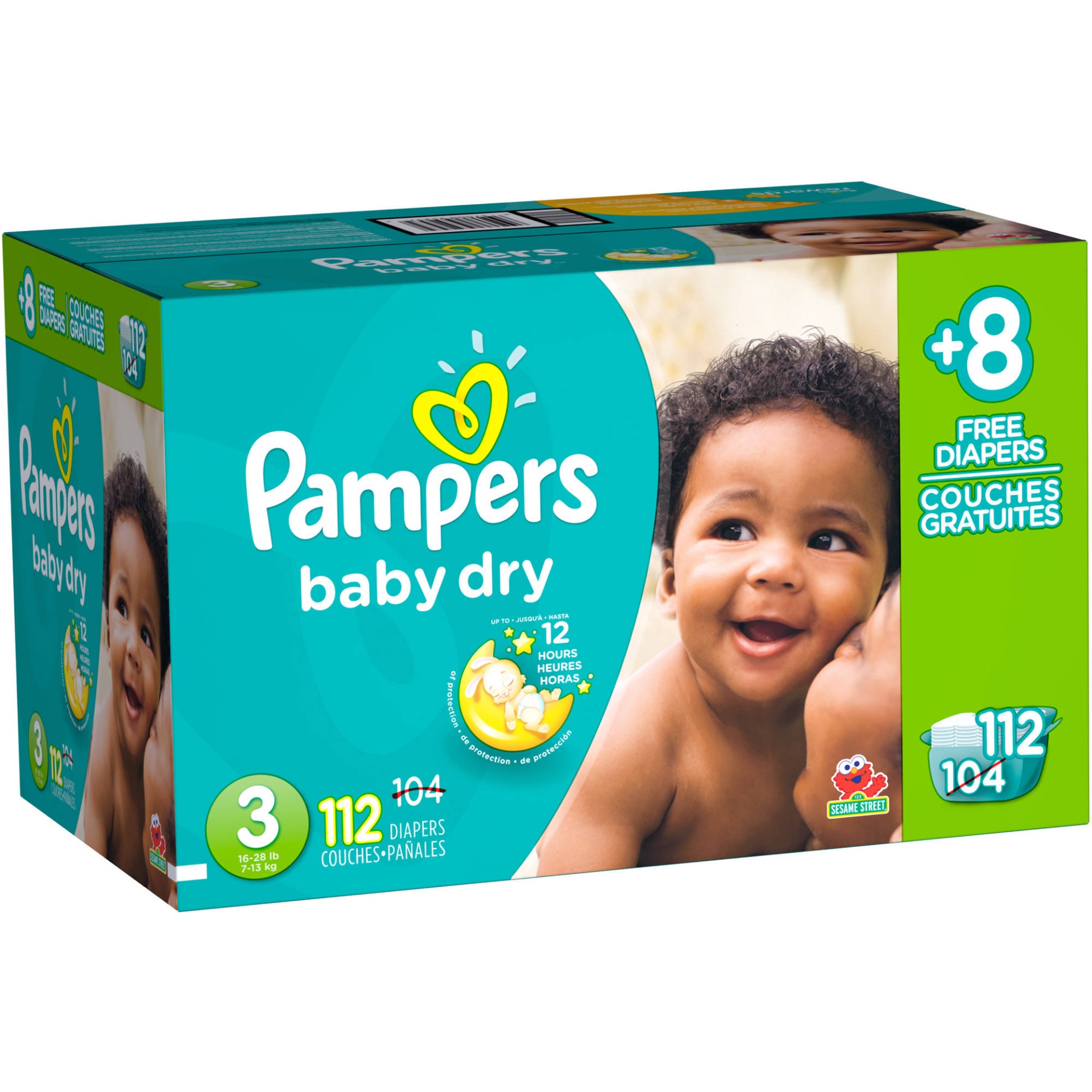 slide 1 of 1, Pampers Baby Dry Diapers Size 3, 1 ct