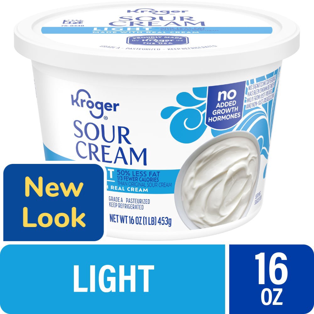 slide 4 of 4, Kroger Light Sour Cream, 16 oz