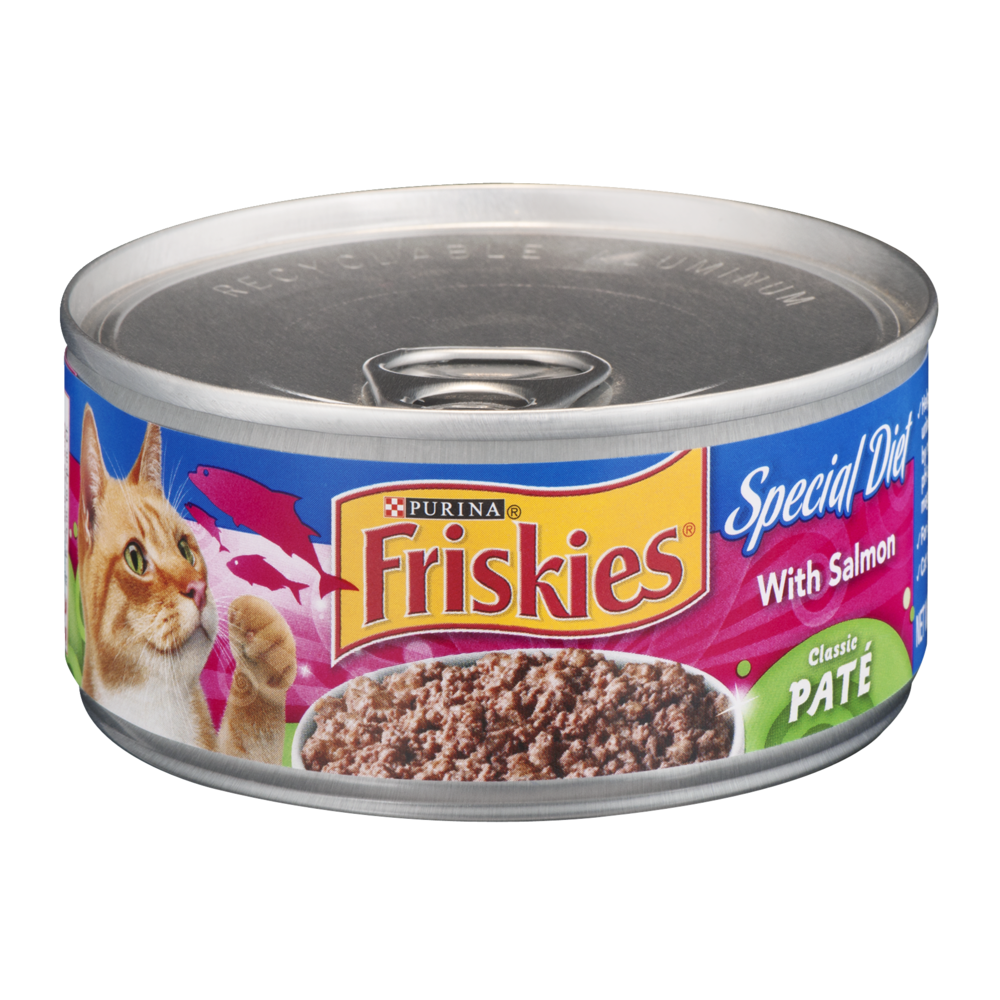 slide 1 of 3, Purina Friskies Special Diet With Salmon Classic Pate Cat Food, 5.5 oz