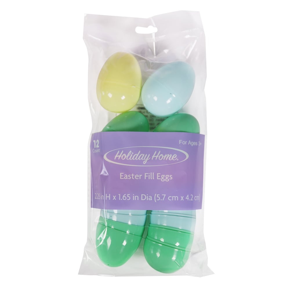 slide 1 of 1, Holiday Home Solid Easter Fill Eggs - Yellow/Blue/Green, 12 ct