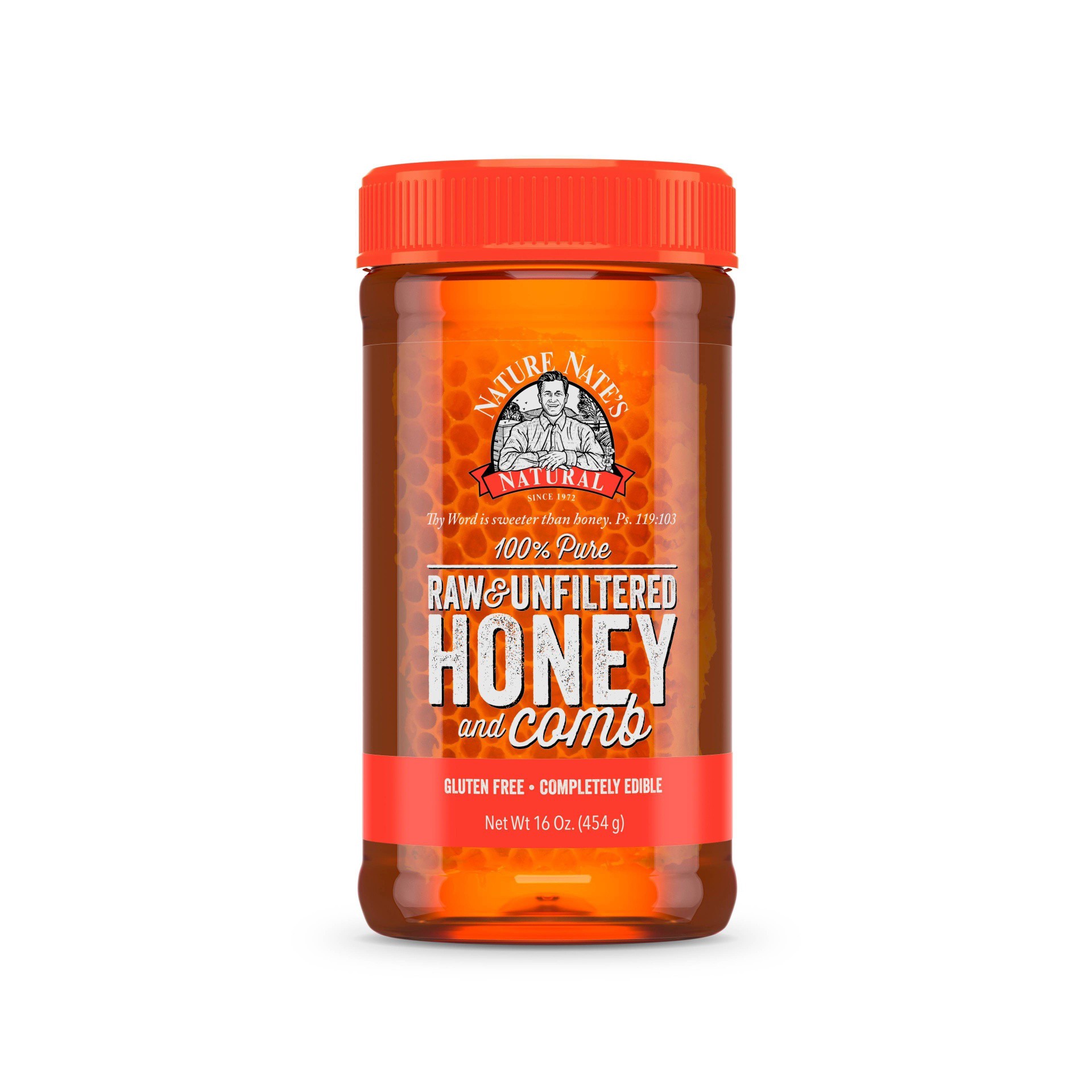 slide 1 of 3, Nature Nate's 100% Pure Honey with Comb, 16 oz