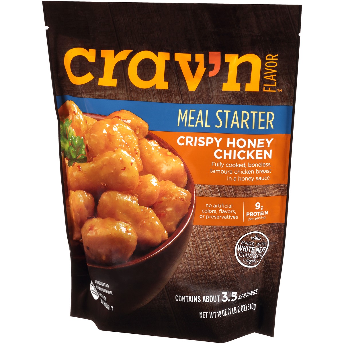 slide 3 of 10, Crav'n Flavor Crispy Honey Chicken Meal Starter, 18 oz