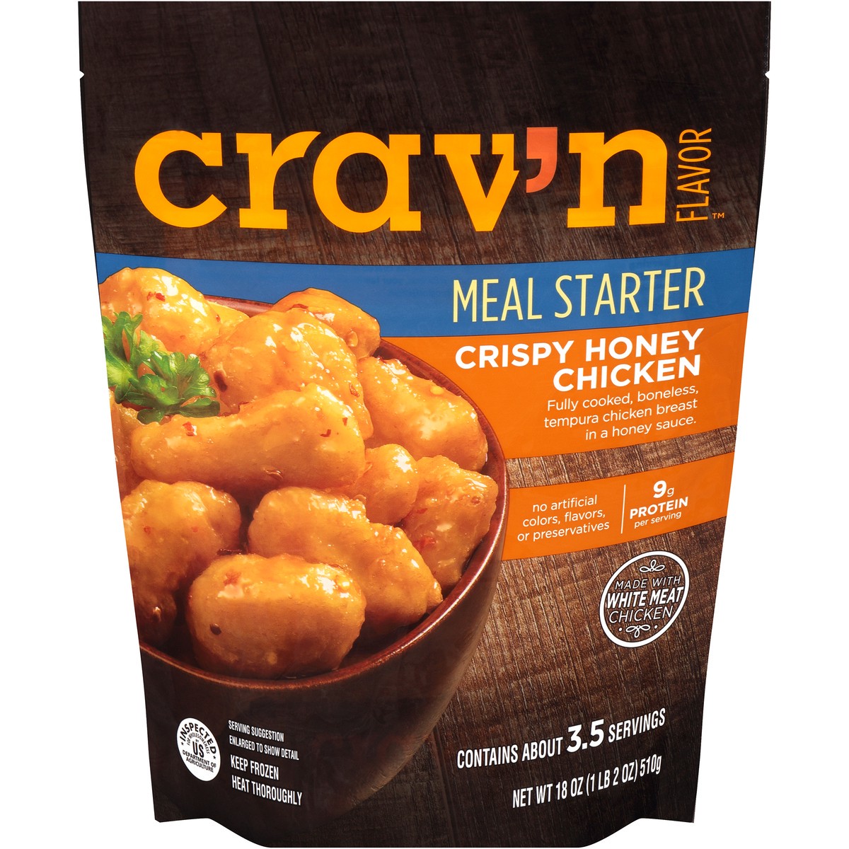 slide 1 of 10, Crav'n Flavor Crispy Honey Chicken Meal Starter, 18 oz