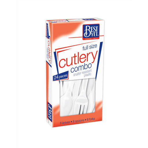 slide 1 of 1, Best Yet Full Size Cutlery Assorted, 24 ct