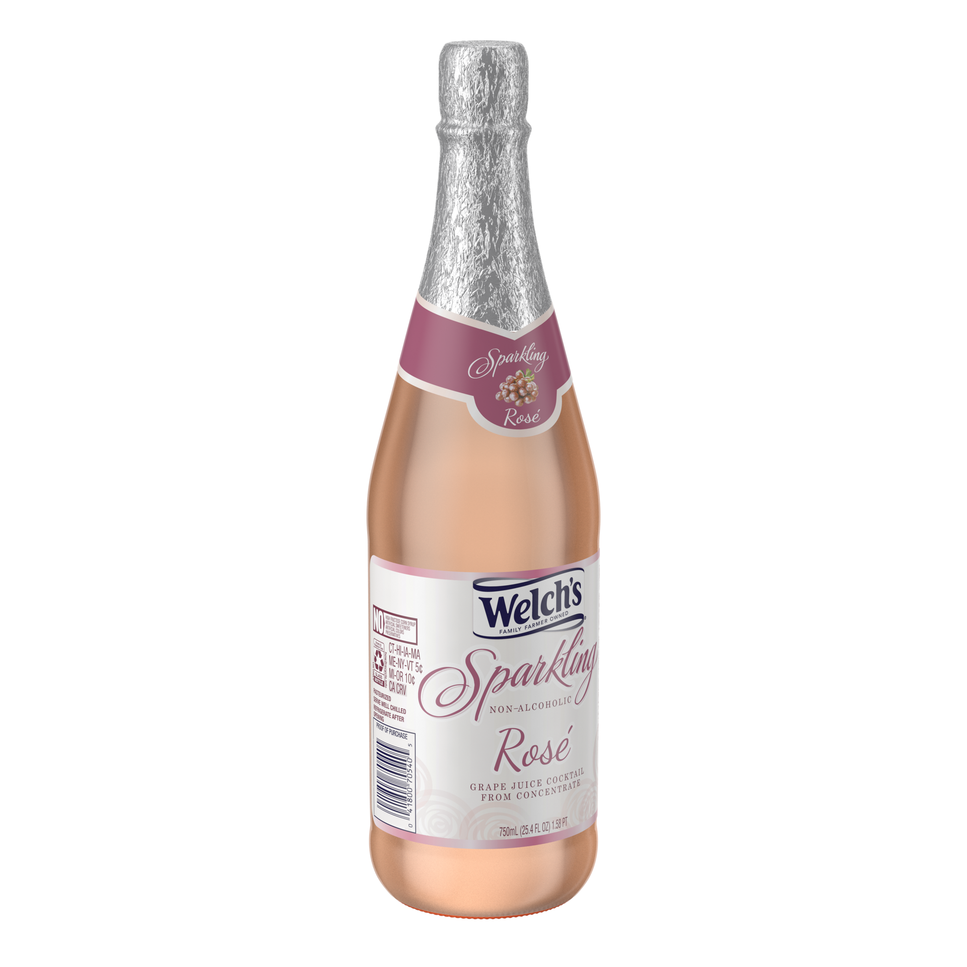 slide 5 of 10, Welch's Non-Alcoholic Sparkling Rosé Grape Juice Cocktail, 25.4 fl oz Bottle, 25.4 fl oz