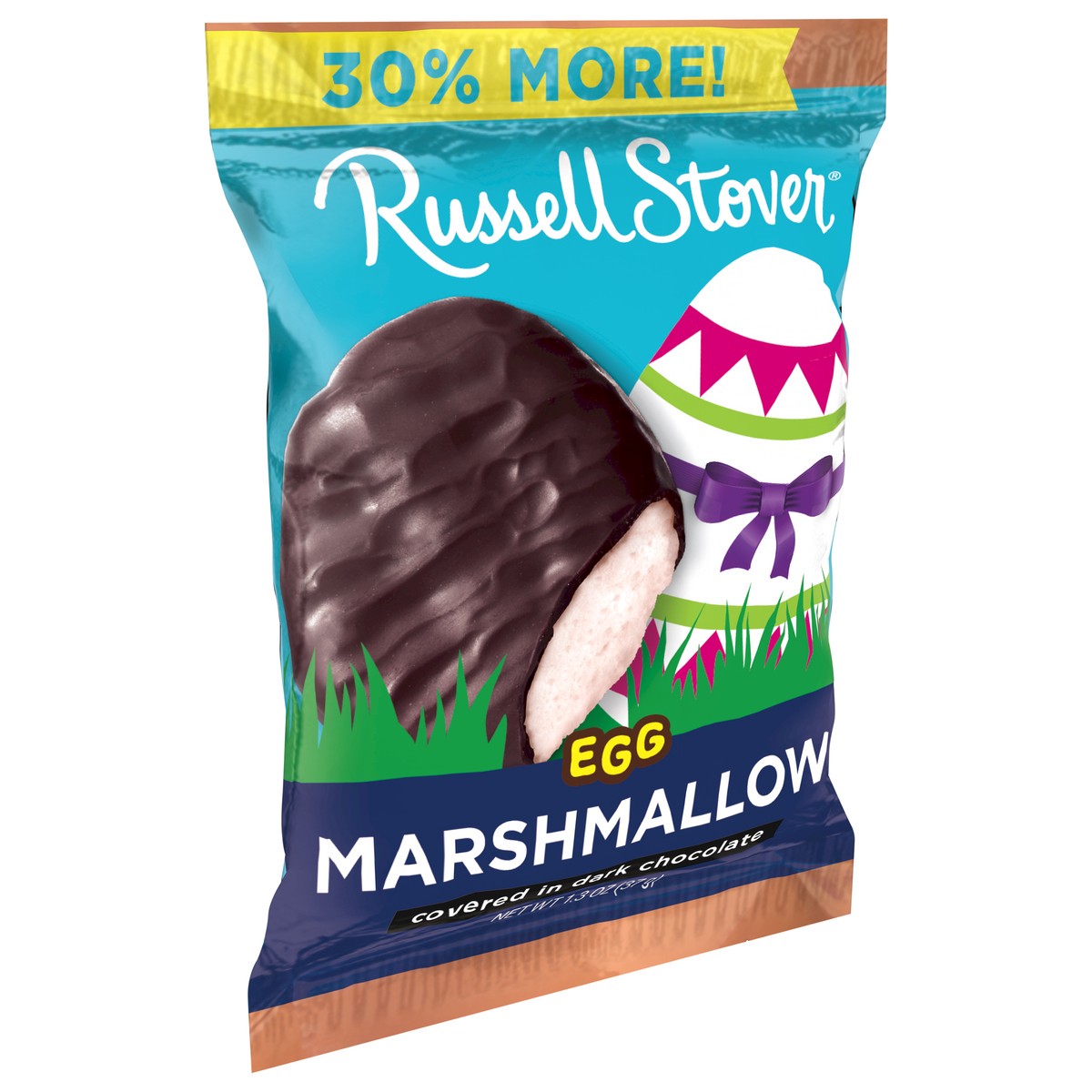 slide 2 of 4, RUSSELL STOVER Easter Marshmallow Dark Chocolate Easter Egg, 1.3 oz., 1.3 oz