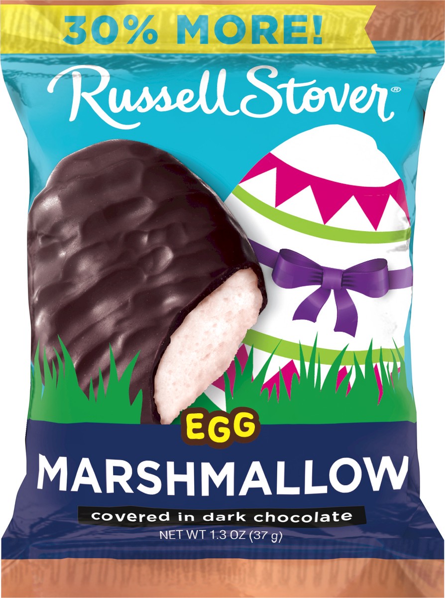 slide 3 of 4, RUSSELL STOVER Easter Marshmallow Dark Chocolate Easter Egg, 1.3 oz., 1.3 oz