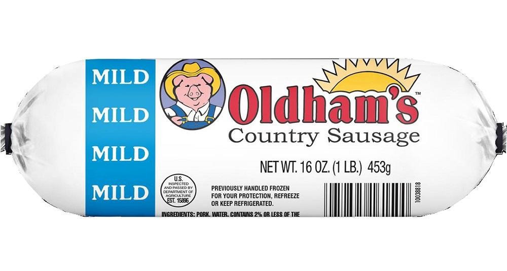 slide 1 of 1, Oldham's Mild Country Sausage Roll, 16 oz