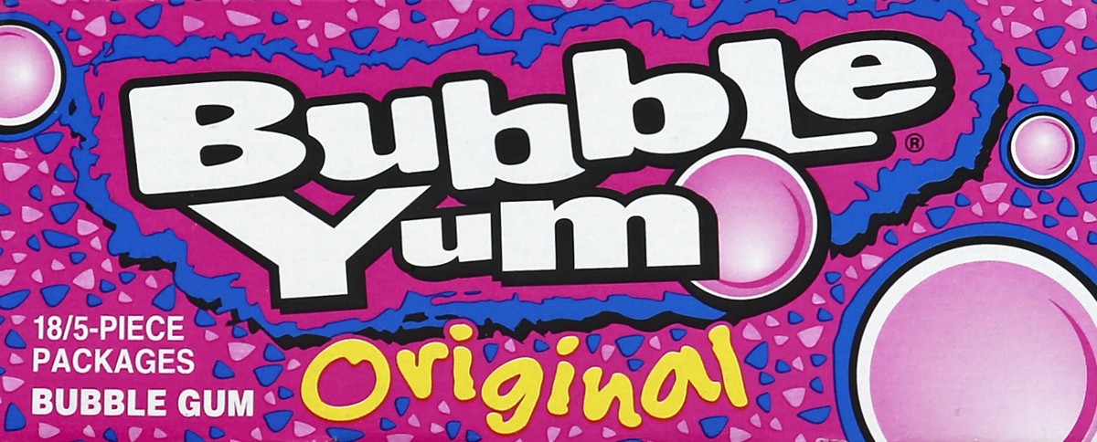 slide 2 of 4, BUBBLE YUM Original Chewy, Bubble Gum Packs, 1.4 oz (18 Count), 18 ct