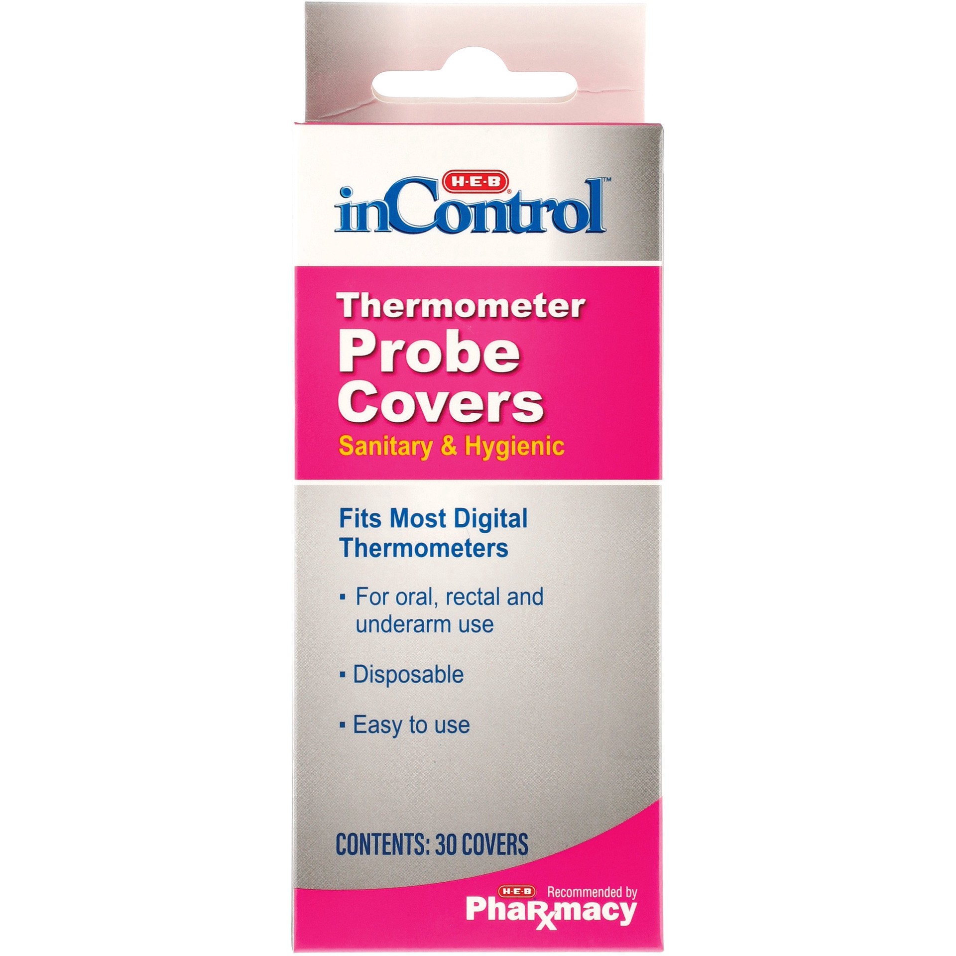 slide 1 of 1, H-E-B inControl Thermometer Probe Covers, 30 ct