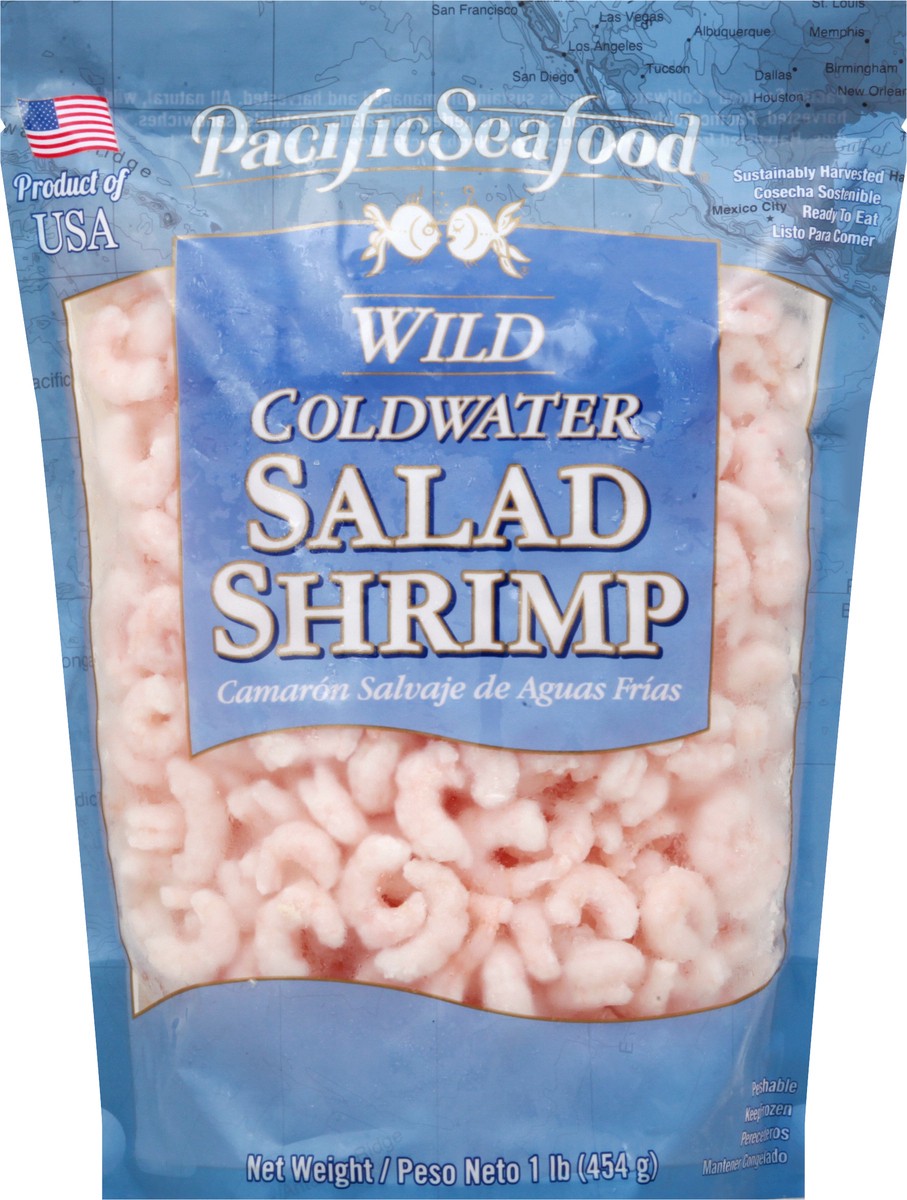 slide 1 of 13, Pacific Seafood Coldwater Wild Salad Shrimp 1 lb, 1 lb
