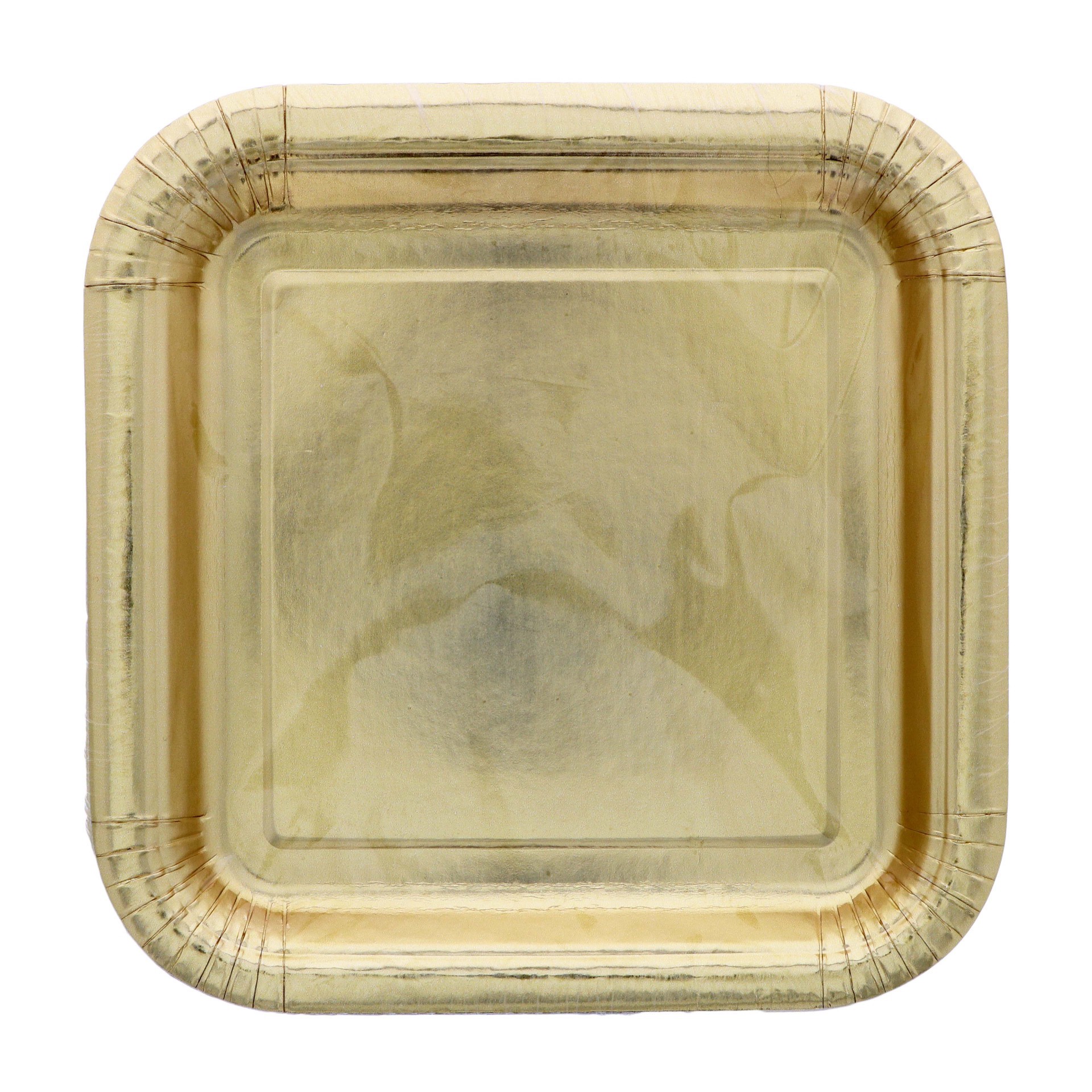 slide 1 of 1, Unique Industries Unique 7" Gold Foil Paper Plates, 8 ct