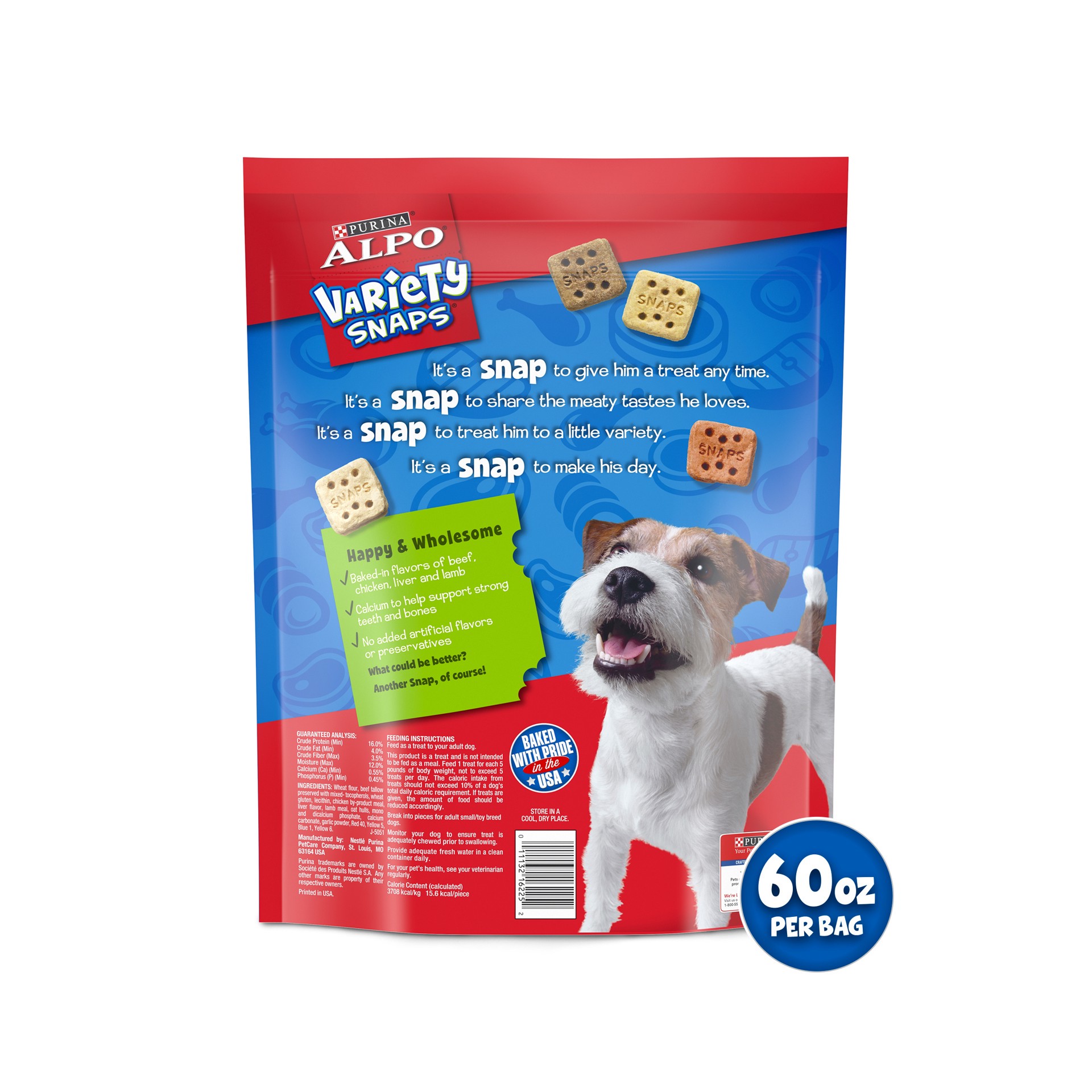 slide 2 of 2, ALPO Variety Snaps Little Bites Dog Treats, 60 oz