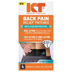 KT Tape Back Pain Relief Patch, 4 ct