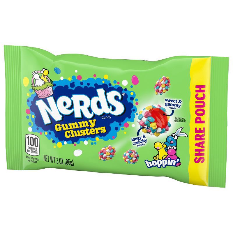 slide 2 of 4, Nerds Hoppin' Gummy Clusters Candy Share Pouch 3 oz, 3 oz