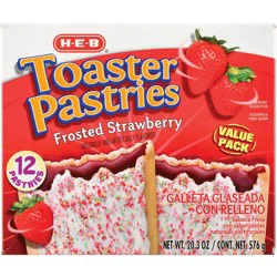 H-E-B Frosted Strawberry Toaster Pastries Value Pack