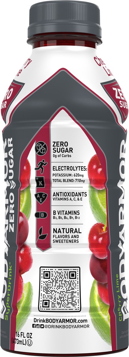 slide 3 of 13, BODYARMOR Zero Sugar Cherry Lime Bottle- 16 fl oz, 16 fl oz