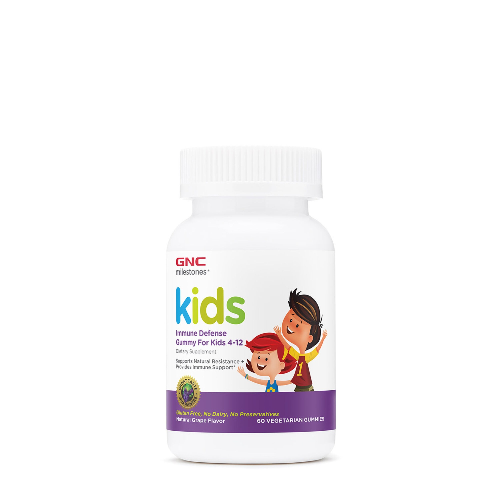 slide 1 of 1, GNC milestones Kids Immune Defense Gummy - Grape, 60 ct