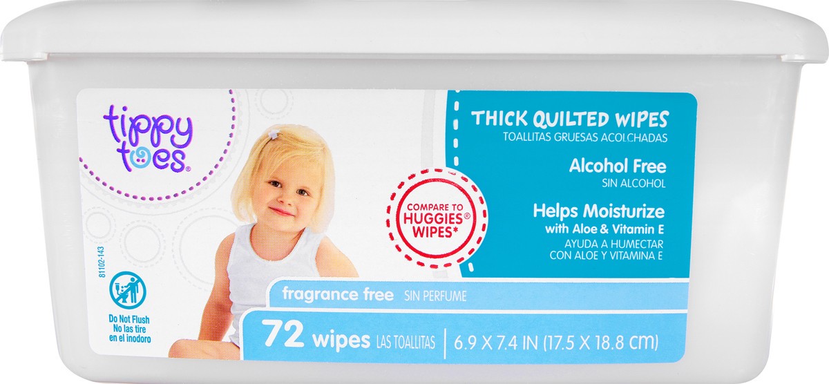 slide 11 of 12, Tippy Toes Tippytoe Unscented Wipes, 72 ct