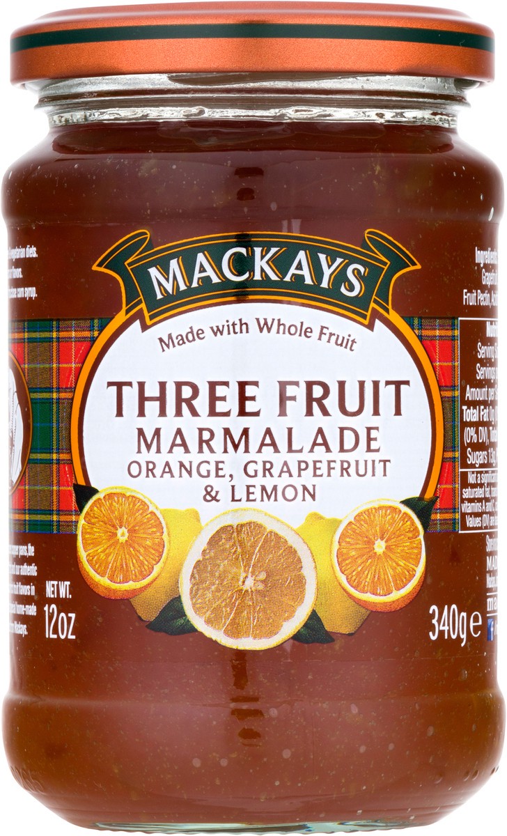 slide 1 of 12, Mackays Three Fruit Marmalade 12 oz, 12 oz