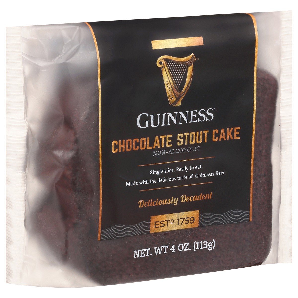 slide 2 of 9, Guinness Stout Chocolate Cake Sliced - 4 OZ, 4 oz