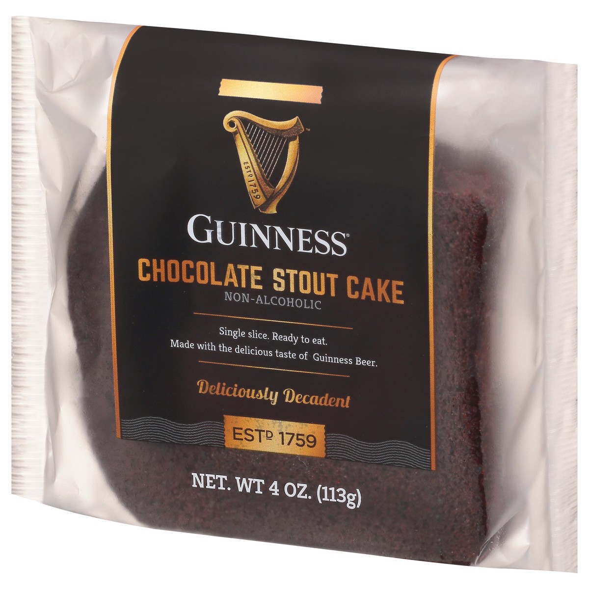 slide 3 of 9, Guinness Stout Chocolate Cake Sliced - 4 OZ, 4 oz