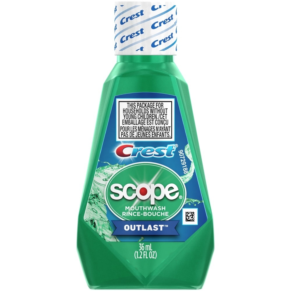 slide 1 of 1, Crest Scope Outlast Mouthwash Travel Size, 1.2 oz