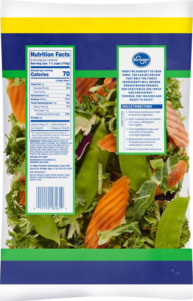 slide 2 of 2, Kroger Teriyaki Stir Fry Kit Family Size, 23 oz