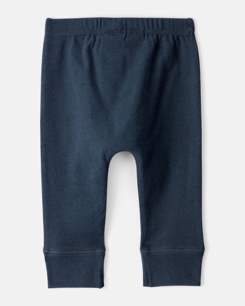 slide 2 of 4, Carter's Baby Boy 2-Pack 100% Cotton Pull-On Pants - Green/Navy Green/Navy NB, 1 ct