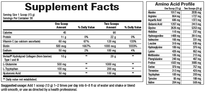 slide 2 of 2, Natural Factors Unflavored Total Body Collagen, 1 lb 1 oz