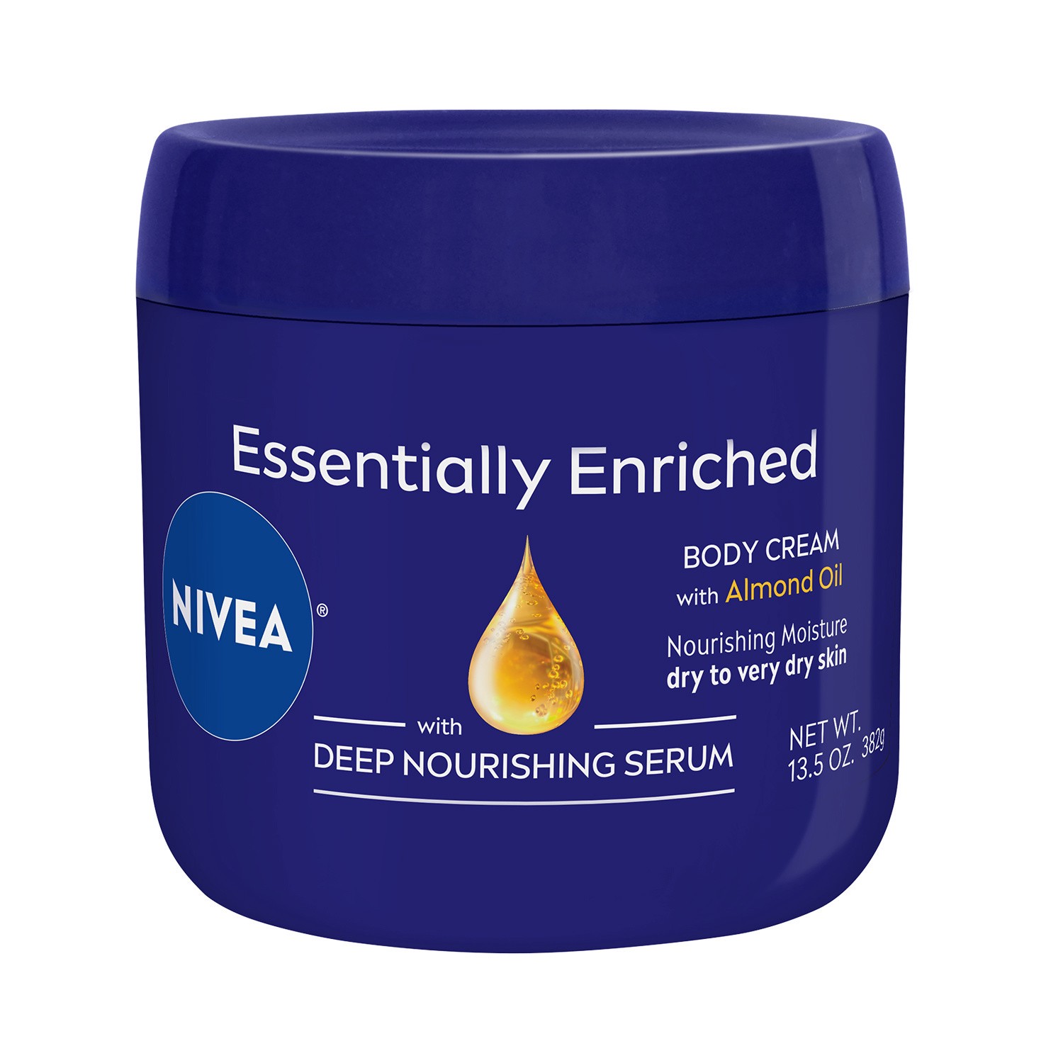 slide 1 of 10, Nivea Essentially Enriched Body Cream Almond Oil, 13.5 oz