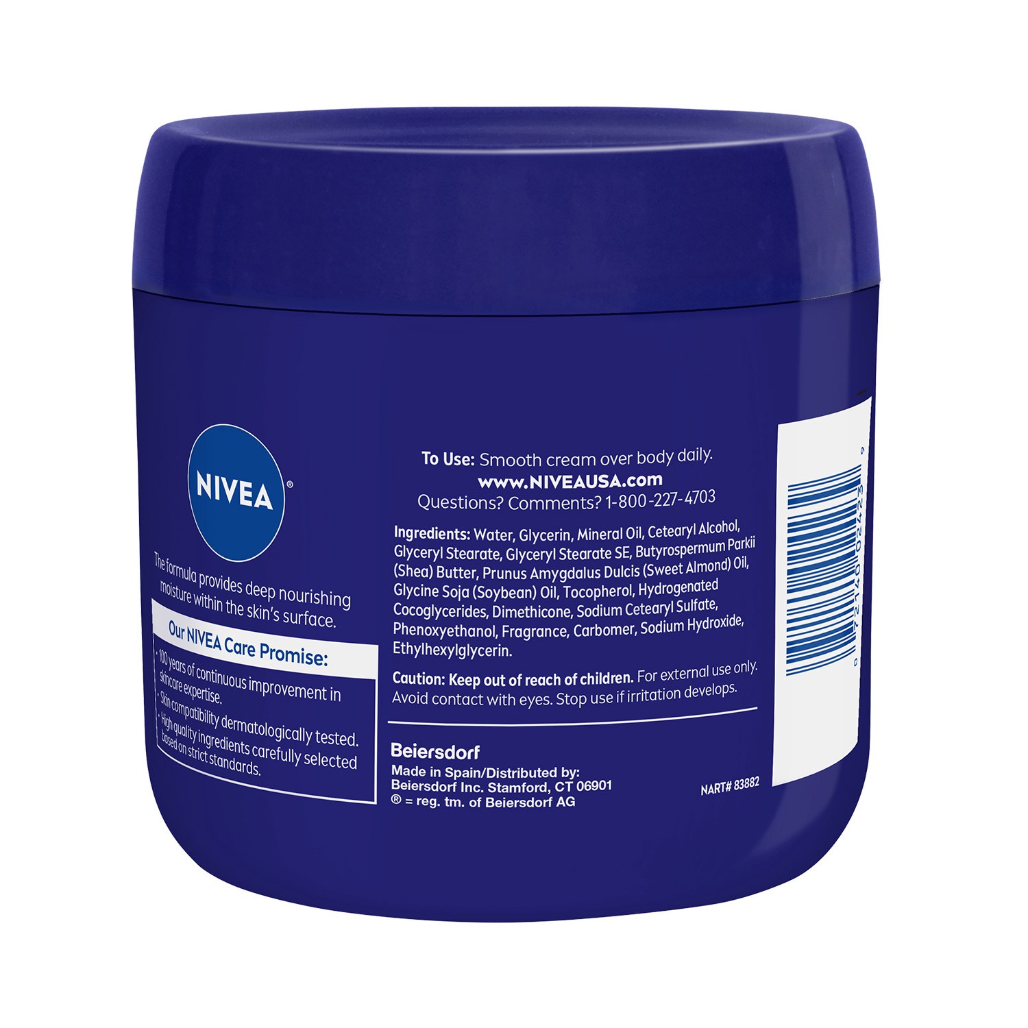 slide 10 of 10, Nivea Essentially Enriched Body Cream Almond Oil, 13.5 oz