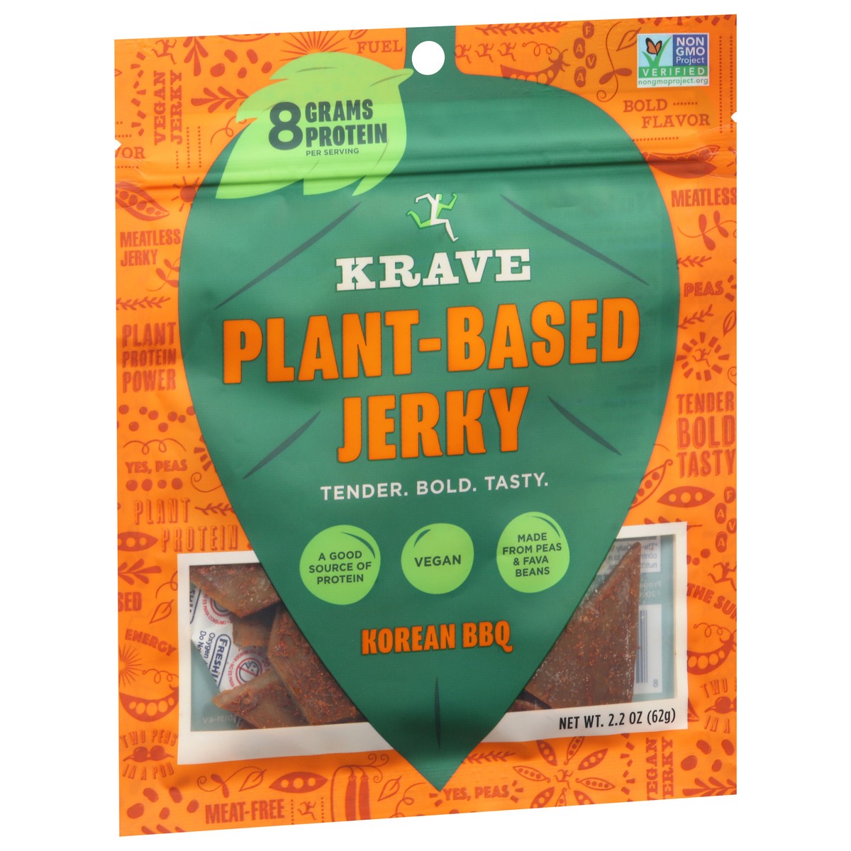 slide 2 of 9, Krave Plant-Based Korean BBQ Jerky 2.2 oz, 2.2 oz