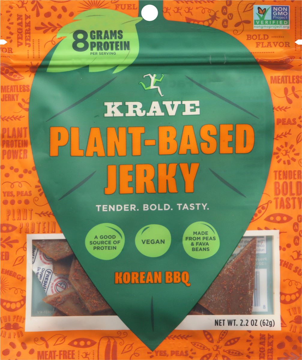 slide 6 of 9, Krave Plant-Based Korean BBQ Jerky 2.2 oz, 2.2 oz