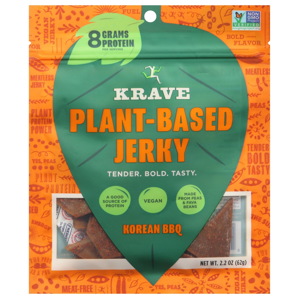 slide 1 of 9, Krave Plant-Based Korean BBQ Jerky 2.2 oz, 2.2 oz