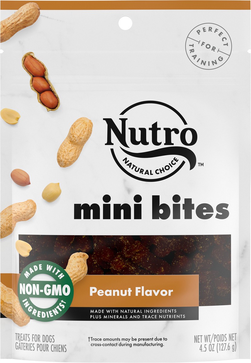 slide 2 of 3, Nutro Mini Bites Dog Treats Peanut Flavor, 4.5 Oz. Bag, 4.5 oz