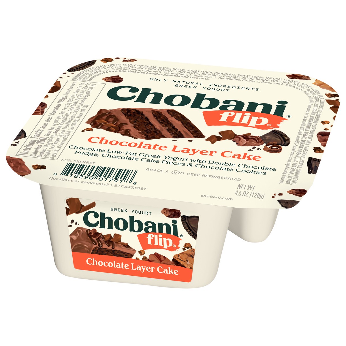 slide 6 of 9, Chobani Flip Greek Chocolate Layer Cake Yogurt 4.5 oz, 4.5 oz