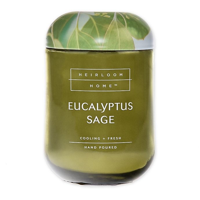 slide 1 of 1, Heirloom Home Eucalyptus Sage Jar Candle with Metal Lid, 24 oz