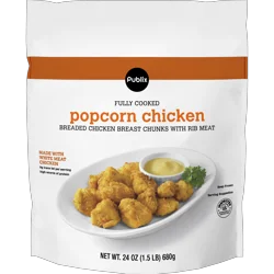 Fully Cooked Popcorn Chicken, Breaded Chicken Breast Chunks with Rib Meat,