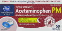 slide 1 of 1, Kroger Extra Strength Pain Reliever PM Gelcaps, 50 ct