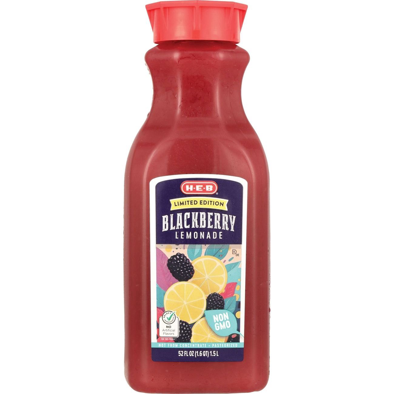 slide 1 of 1, H-E-B Blackberry Lemonade, 52 oz